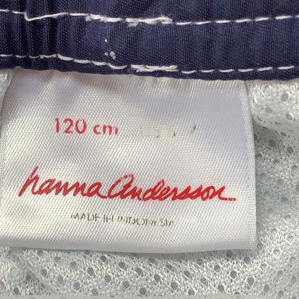 Hanna Andersson - Swim Trunks - Boys’ - Blue/Navy/White - US 6/7 Swimwear